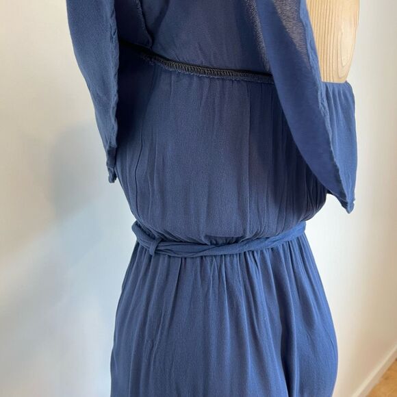 Seven Sisters Women’s Small Blue Sleeveless Pants Jumpsuit Tie Made in USA - Picture 3 of 11